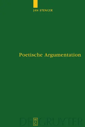 Stenger |  Poetische Argumentation | eBook | Sack Fachmedien