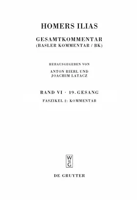 Coray / Bierl / Latacz |  Ilias Buch 19. Kommentar | Buch |  Sack Fachmedien