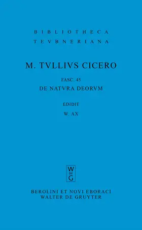 Marcus Tullius Cicero / Ax / Plasberg |  De natura deorum | Buch |  Sack Fachmedien