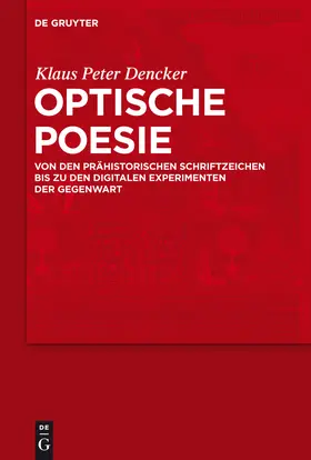 Dencker |  Optische Poesie | Buch |  Sack Fachmedien