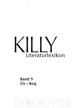 Kühlmann / Killy |  Os - Roq | Buch |  Sack Fachmedien
