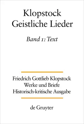 Bolognesi |  Klopstock, Friedrich G.: Werke und Briefe | Buch |  Sack Fachmedien