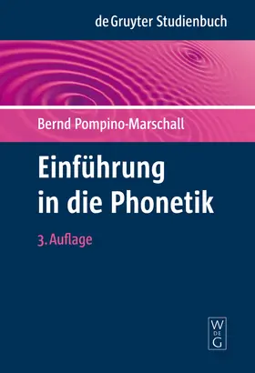 Pompino-Marschall |  Einführung in die Phonetik | Buch |  Sack Fachmedien