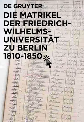 Ribbe / Bahl |  Die Matrikel der Friedrich-Wilhelms-Universität zu Berlin 1810-1850 | Buch |  Sack Fachmedien