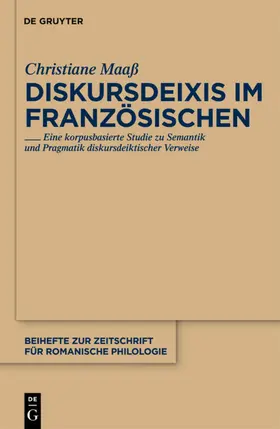 Maaß |  Diskursdeixis im Französischen | eBook | Sack Fachmedien