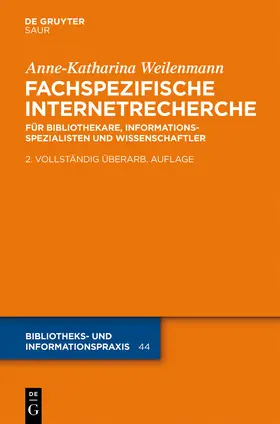 Weilenmann |  Fachspezifische Internetrecherche | Buch |  Sack Fachmedien