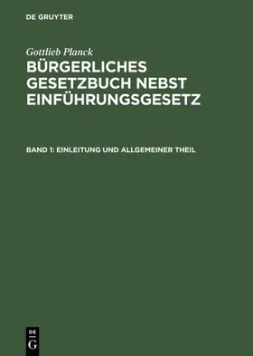  Einleitung und Allgemeiner Theil | eBook | Sack Fachmedien