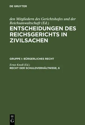 Knoll |  Recht der Schuldverhältnisse, 6 | Buch |  Sack Fachmedien