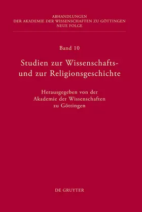 Akademie der Wissenschaften zu Göttingen |  Studien zur Wissenschafts- und zur Religionsgeschichte | Buch |  Sack Fachmedien