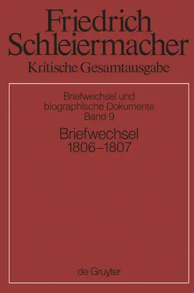 Schleiermacher / Arndt / Gerber |  Briefwechsel 1806-1807 | Buch |  Sack Fachmedien