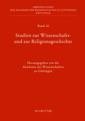  Studien zur Wissenschafts- und zur Religionsgeschichte | eBook | Sack Fachmedien