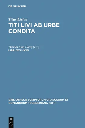Titus Livius / Dorey |  Libri XXIII-XXV | Buch |  Sack Fachmedien