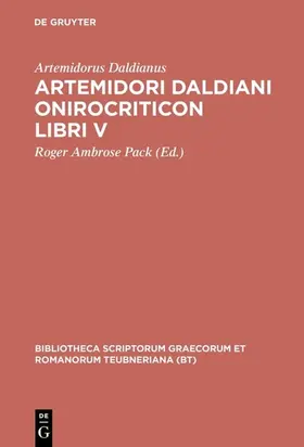 Pack |  Artemidori Daldiani Onirocriticon libri V | eBook | Sack Fachmedien