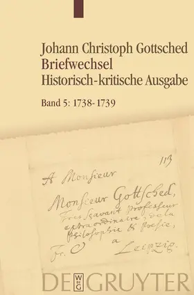 Döring / Otto / Schlott |  Gottsched, Johann Christoph: Briefwechsel | Buch |  Sack Fachmedien