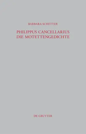 Schetter |  Philippus Cancellarius | Buch |  Sack Fachmedien