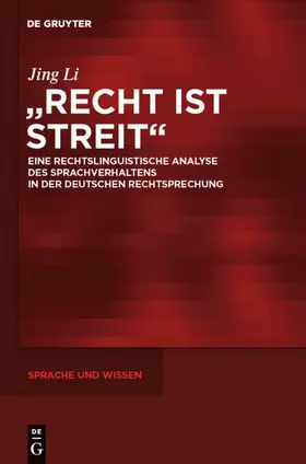 Li |  "Recht ist Streit" | eBook | Sack Fachmedien