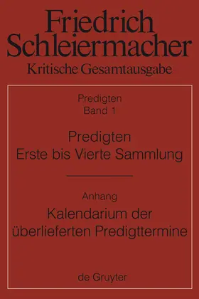 Meckenstock |  Predigten. Erste bis Vierte Sammlung (1801-1820) mit den Varianten der Neuauflagen (1806-1826) | Buch |  Sack Fachmedien