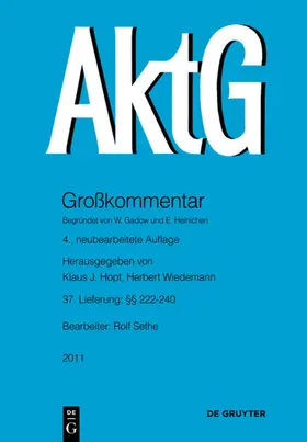 Hopt / Sethe / Wiedemann |  Aktiengesetz | eBook | Sack Fachmedien