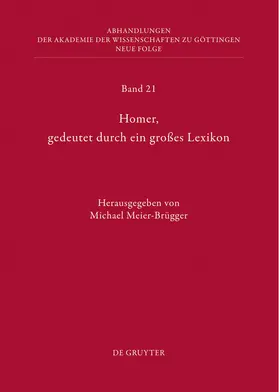 Meier-Brügger |  Homer, gedeutet durch ein großes Lexikon | Buch |  Sack Fachmedien