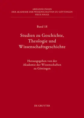  Studien zu Geschichte, Theologie und Wissenschaftsgeschichte | eBook | Sack Fachmedien