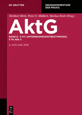 Kort / Oetker |  Aktiengesetz / § 117; MitbestR; Nachtrag § 76 Abs 4 | eBook | Sack Fachmedien