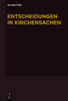 Hering / Lentz / Muckel |  Entscheidungen in Kirchensachen seit 1946 | Buch |  Sack Fachmedien