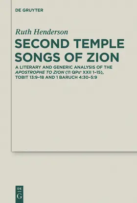Henderson | Second Temple Songs of Zion | Buch | 978-3-11-031564-6 | sack.de