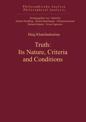 Khatchadourian |  Truth: Its Nature, Criteria and Conditions | eBook | Sack Fachmedien