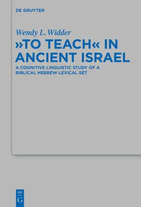 Widder |  "To Teach" in Ancient Israel | eBook | Sack Fachmedien