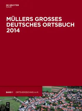 Opitz | Müllers Großes Deutsches Ortsbuch 2014 | Buch | 978-3-11-033614-6 | sack.de