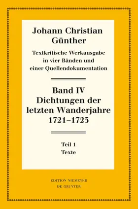 Bölhoff |  Dichtungen der letzten Wanderjahre 1721-1723 | eBook | Sack Fachmedien