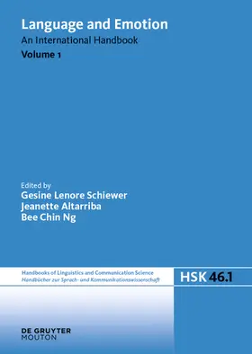 Schiewer / Altarriba / Ng |  Language and Emotion. Volume 1 | Buch |  Sack Fachmedien