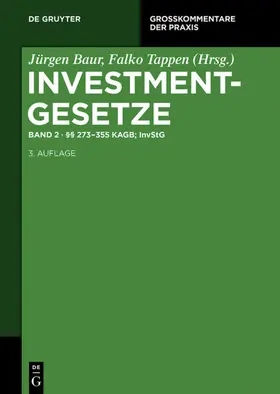 Baur / Tappen |  Investmentgesetz (InvG). Bd.2 | Buch |  Sack Fachmedien