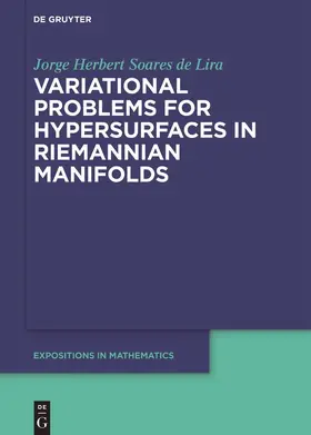 Soares de Lira |  Variational Problems for Hypersurfaces in Riemannian Manifolds | Buch |  Sack Fachmedien