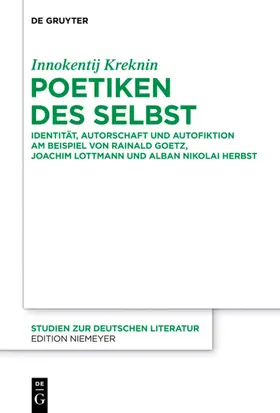 Kreknin |  Poetiken des Selbst | eBook | Sack Fachmedien