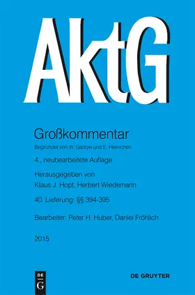 Fröhlich / Huber |  §§ 394-395 | Buch |  Sack Fachmedien