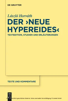 Horváth | Der "Neue Hypereides" | E-Book | www2.sack.de