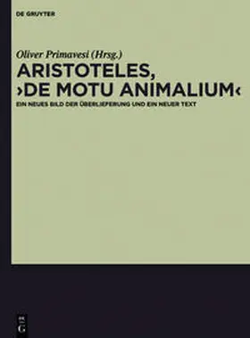 Primavesi |  Aristoteles, "De motu animalium" | eBook | Sack Fachmedien