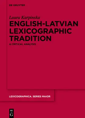 Karpinska |  English-Latvian Lexicographic Tradition | eBook | Sack Fachmedien