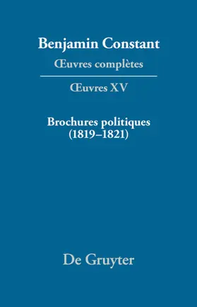 Delbouille / Kloocke |  Brochures politiques (1819–1821) | eBook | Sack Fachmedien