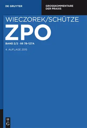 Schütze / Smid |  §§ 78-127a | Buch |  Sack Fachmedien