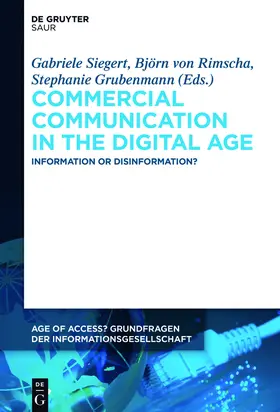 Siegert / Rimscha / Grubenmann |  Commercial Communication in the Digital Age | Buch |  Sack Fachmedien