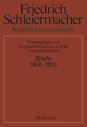 Schmidt |  Schleiermacher, Friedrich: Kritische Gesamtausgabe | Buch |  Sack Fachmedien