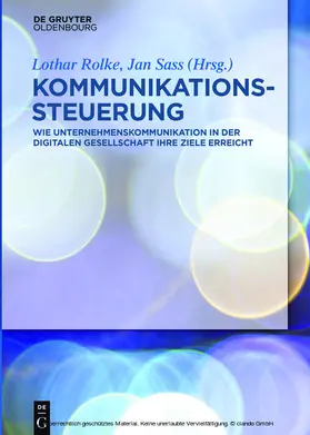 Rolke / Sass |  Kommunikationssteuerung | eBook | Sack Fachmedien