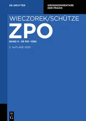 Schütze / Thümmel / Wendland |  Zivilprozessordnung und Nebengesetze: ZPO. Großkommentar | Buch |  Sack Fachmedien