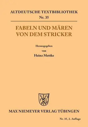 Der Stricker / Mettke |  Fabeln und Mären von dem Stricker | eBook | Sack Fachmedien