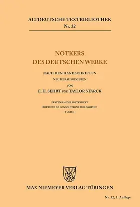 Sehrt / Starck |  Notkers des Deutschen Werke | eBook | Sack Fachmedien