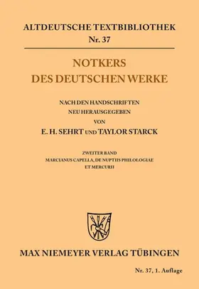 Sehrt / Starck | Notkers des Deutschen Werke | E-Book | sack.de