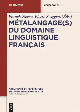 Neveu / Swiggers |  Métalangage(s) du domaine linguistique français | Buch |  Sack Fachmedien