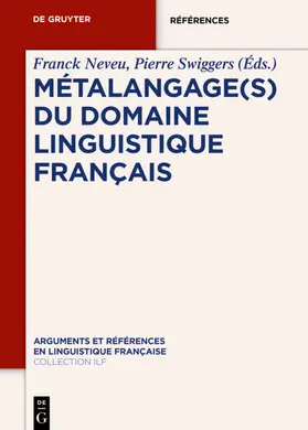 Neveu / Swiggers |  Métalangage(s) du domaine linguistique français | eBook | Sack Fachmedien